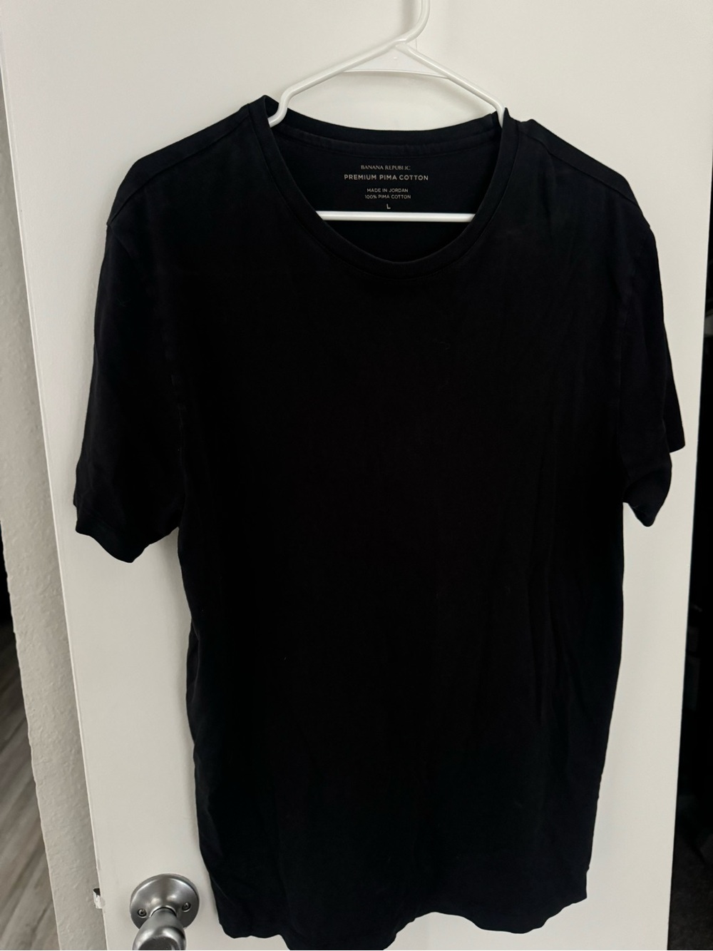 Banana Republic Black Cotton Crew Neck T-Shirt